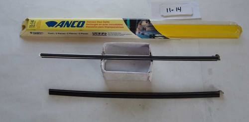 Anco 11-14 14" Stainless Steel Wiper Blade Refills for 1989-2002 Chevy Ford Dodge restoration