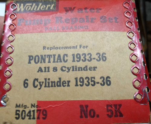 Pontiac 6-8 Cyl. 1933-36 Wohlert Water Pump Repair Kit Part No.:  5K