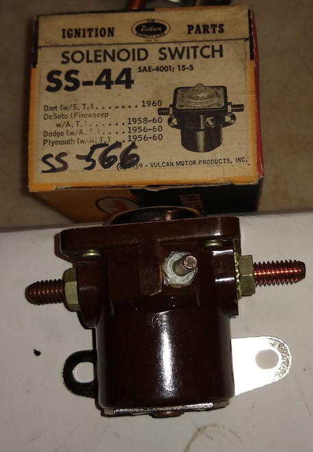 Dodge DeSoto Plymouth 1956-1960 Vulcan Solenoid Switch SS-44
