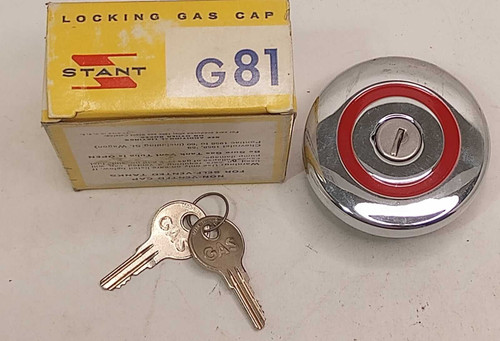 Chevrolet Pontiac 1958-61 Stant Locking Fuel Gas Cap G-81 NOT-VENTED. (see desc). Shop vintage car parts at ocpnw.com! Chevrolet Pontiac 1958-61 Stant Locking Fuel Gas Cap G-81 NOT-VENTED. (see desc). Shop vintage car parts at ocpnw.com!