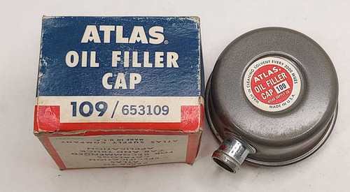 Atlas 109 Oil Filler Cap 653109 Made in USA. Shop vintage car parts at ocpnw.com!
