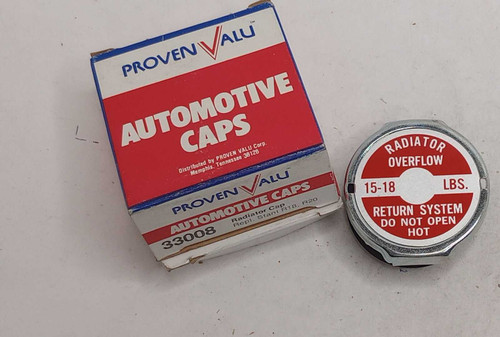 ProvenValu 33008 Radiator Cap 15-18 LBS Made in USA. Shop vintage car parts at ocpnw.com! ProvenValu 33008 Radiator Cap 15-18 LBS Made in USA. Shop vintage car parts at ocpnw.com!