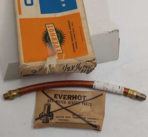Everhot 9-inch 1/8" x 1/4" Inverted Flare Flexible Gas Line Made in USA. Shop vintage car parts at ocpnw.com! Everhot 9-inch 1/8" x 1/4" Inverted Flare Flexible Gas Line Made in USA. Shop vintage car parts at ocpnw.com!