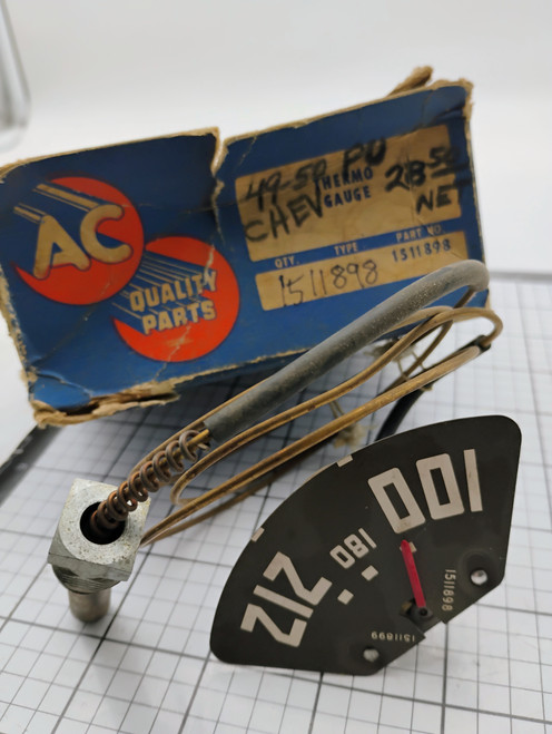1949-50 Chevrolet Pickup AC 1511898 Thermo Gauge NOS Made in USA 1949-50 Chevrolet Pickup AC 1511898 Thermo Gauge NOS Made in USA