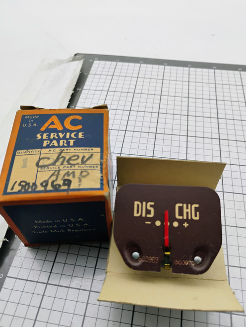 1942-48 Chevrolet Passenger AC 1500969 Ammeter Gauge NOS Made in USA