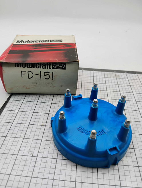 1977-85 6 Cyl. Motorcraft DH-367 D7DZ-12106-A (FD-151) Distributor Cap NOS Made in USA 1977-85 6 Cyl. Motorcraft DH-367 D7DZ-12106-A (FD-151) Distributor Cap NOS Made in USA