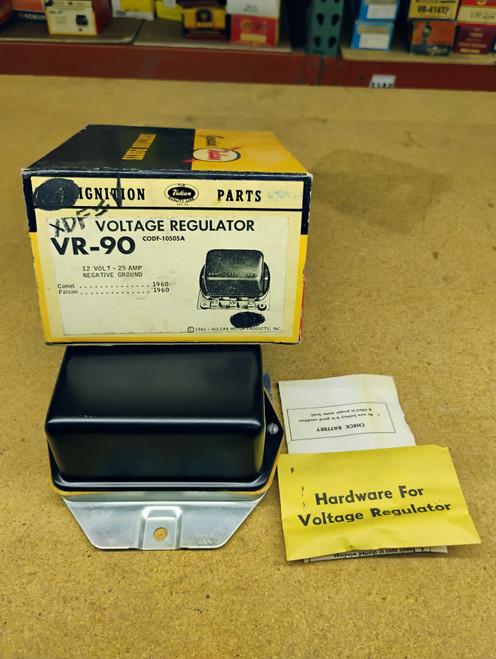 1960 Ford Falcon Mercury Comet Vulcan VR90 Voltage Regulator NORS Made in USA