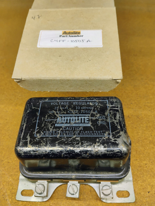 Auto-Lite C4FF-10505A Voltage Regulator 1964 Ford Falcon Fairlane 12V Rebuilt