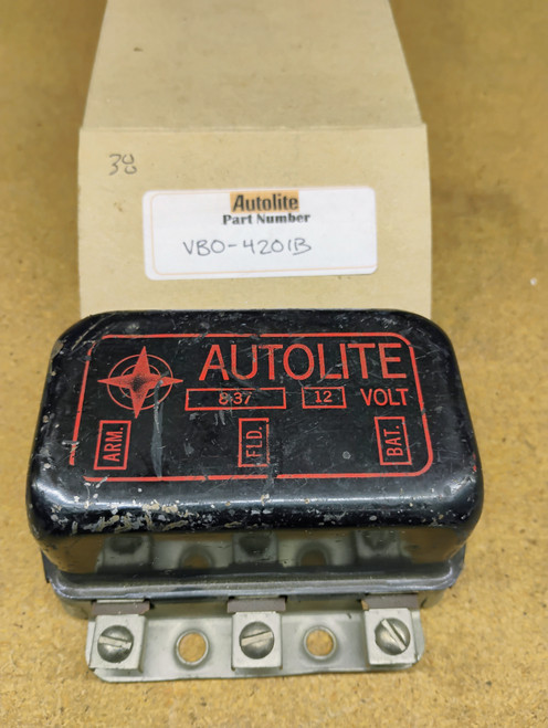 Auto-Lite VBO-4201B Voltage Regulator 1940s 1950s Jeep Willys 6V Rebuilt