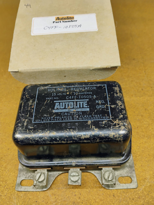Auto-Lite C4FF-10505A Voltage Regulator 1964+ Ford Mercury 12V Rebuilt
