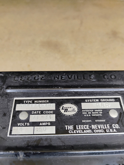 Leece-Neville 13454RB Voltage Regulator 14V 50A POS dc 71-34 Rebuilt Made in USA Leece-Neville 13454RB Voltage Regulator 14V 50A POS dc 71-34 Rebuilt Made in USA