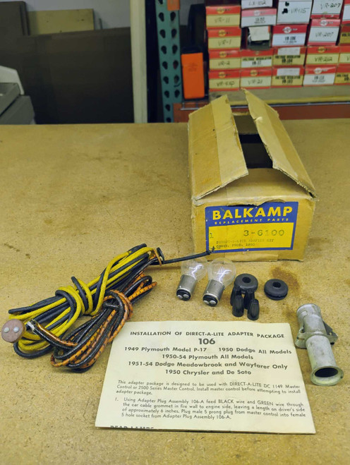 Balkamp 3-6100 Direct-A-Lite Turn Signal Adapter Kit NORS 1950 Chrysler Dodge Plymouth