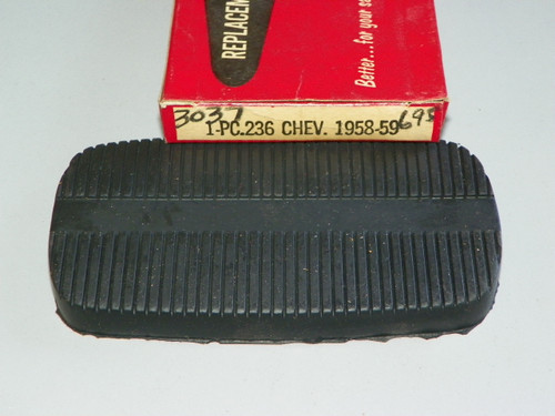 Doan 3037 Automatic Brake Pedal Pad 1958-1959 Chevy Impala Bel Air NORS