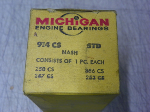 Michigan 914CS Camshaft Bearing Set for 1942-1965 Nash and AMC 195.6 restoration.
