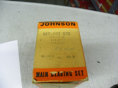 Johnson SET-507 STD Main Bearing Set for 1954-1964 Ford, Mercury, and Edsel Y-Block V8 restoration