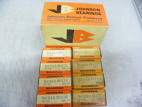 Johnson DE-615M X20 .020 connecting rod bearings for 1953-1956 Dodge and DeSoto V8 engine restoration