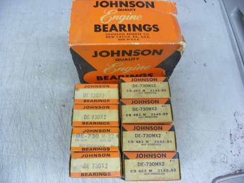 Johnson Engine Bearings DE730MX2 DE-730M X2