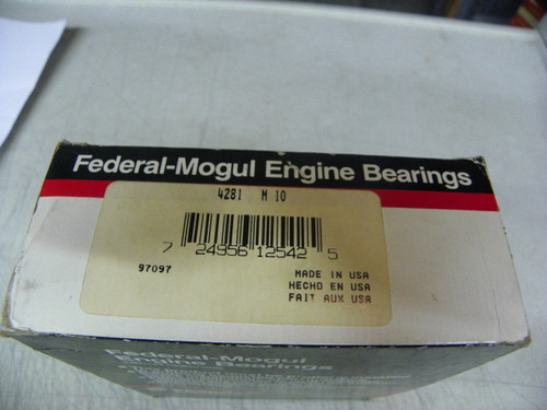Federal Mogul 4281M-10 .010 undersize main bearing set for Oldsmobile-sourced V8 260 307 350R 403 engine restoration.