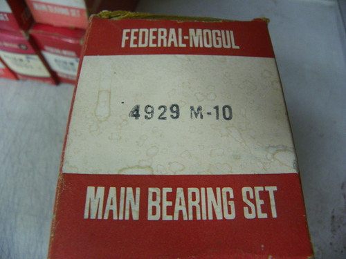 Federal Mogul 4929M-10 .010 undersize main bearing set for 1965-1982 Chevrolet Big Block V8 restoration.