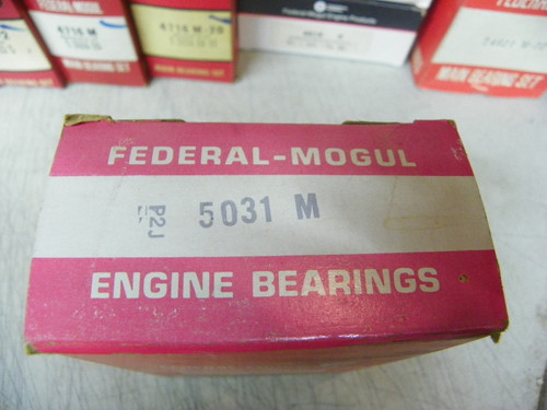 Federal Mogul 5031M .015 oversize housing bore main bearing set for 1971-1974 Ford 2.0L L4 122ci restoration.