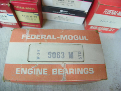 Federal Mogul 5063M Main Bearing Set for 1956-1975 Continental G176 G193 Massey Ferguson International Harvester restoration.