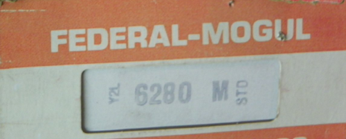 Federal Mogul 6280M standard size main bearing set for 1967-1975 Opel GT, Manta, and Kadett 1.9L engine restoration.