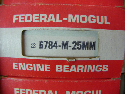 Federal Mogul 6784M .25mm metric undersize main bearing set for 1972-1980 Honda Civic EB EE ED restoration.