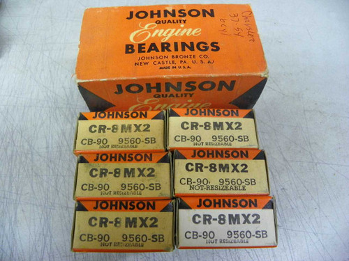 Johnson CR8M X2 (.002) Rod Bearing Set for 1936-1968 Dodge Truck De Soto Massey-Harris restoration.