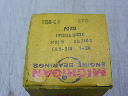 Michigan 988CS Camshaft Bearing Set for 1970-1982 Ford 351C 351M 400 V8 restoration.