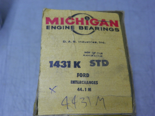 Michigan 1431 K Main Bearing Set Standard Size NOS Restoration