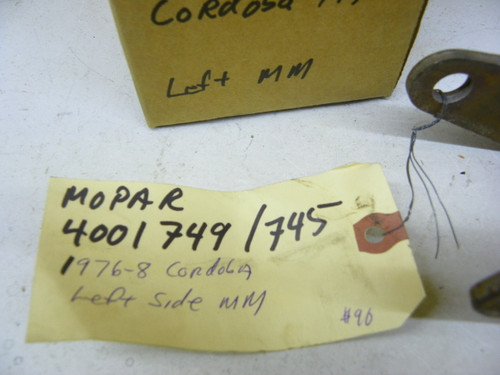 OEM Mopar 4001749 Front Motor Mount for 1974-1980 Chrysler Dodge Plymouth V8 restoration.