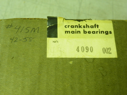 Allstate 4090 .002 NOS Main Bearing Set for 1942-1958 Mopar Flathead L6 Restoration