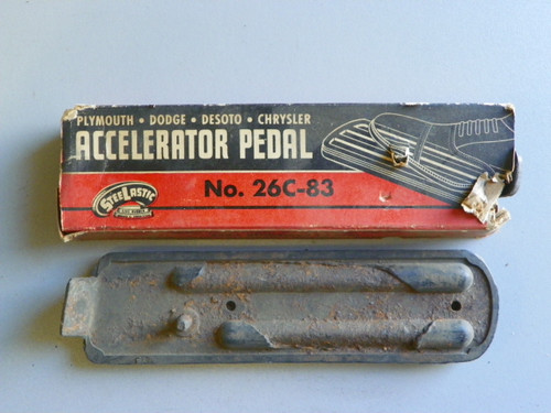 Steelastic 26C-83 Accelerator Pedal for 1949-1954 Mopar Plymouth Dodge DeSoto Chrysler restoration.