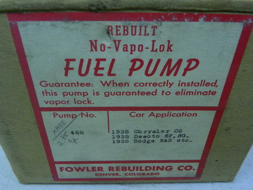 AC 486 Fuel Pump for 1935 Chrysler, DeSoto, and Dodge restoration. - Image 1