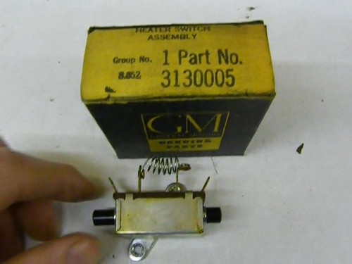 GM 3130005 Heater Switch Assembly for 1953-54 Chevy 150 210 Bel Air restoration. - Image 2