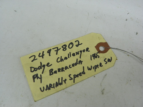 Mopar 2497802 Wiper Switch for 1965 Dodge Plymouth restoration. NOS out of original box. - Image 2