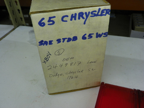Chrysler 2449817 Tail Light Lens for 1964 Dodge and Chrysler restoration. - Image 2
