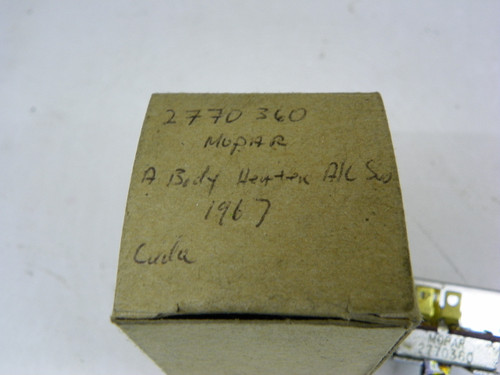 Mopar 2770360 Heater A/C Switch for 1967 A-Body Barracuda restoration. - Image 2