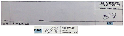 Moog K-7051 Idler Arm for 1970-1972 Dodge B100 B200 B300 Truck steering restoration. - Image 2
