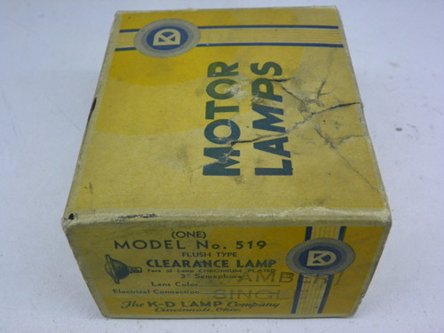 K-D 519 Clearance Lamp for vintage auto restoration, amber lens, chrome bezel - Image 1