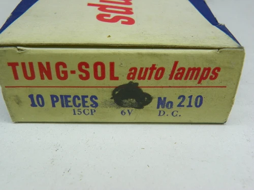 Tung-Sol 210 Auto Lamp Bulb NOS for vintage auto restoration. - Image 2