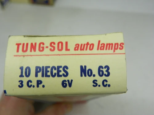 TUNG-SOL 63 Auto Lamp Bulb 6V Single Contact for restoration. - Image 2