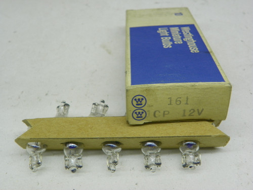 Westinghouse 161 Miniature Light Bulb 1CP 12V NOS 10-Pack for vintage auto restoration. - Image 1