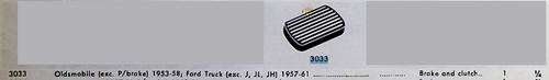 Doan 3033 Pedal Pad for 1953-58 Oldsmobile 1957-61 Ford Truck brake clutch restoration. - Image 2