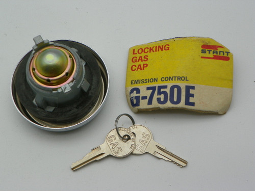 Stant Locking Fuel Gas Tank Cap G-750E NOS! Made in USA Comes with two keys.