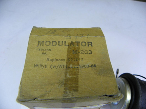Vulcan M-203 Vacuum Modulator for 1963-1964 Willys Station Wagon Pickup automatic transmission restoration. - Image 2