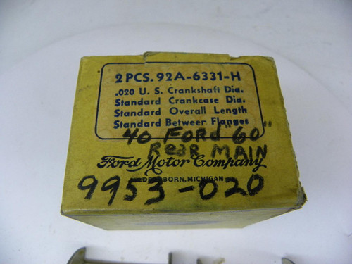 Ford 92A-6331-H Rear Main Bearing for 1937-1940 Ford V8-60 restoration. - Image 2