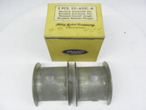 NOS Vintage Ford 52-6331-A Rear Main Thrust Bearing Pair for 1937-1939 Flathead V8-60 restoration. - Image 1