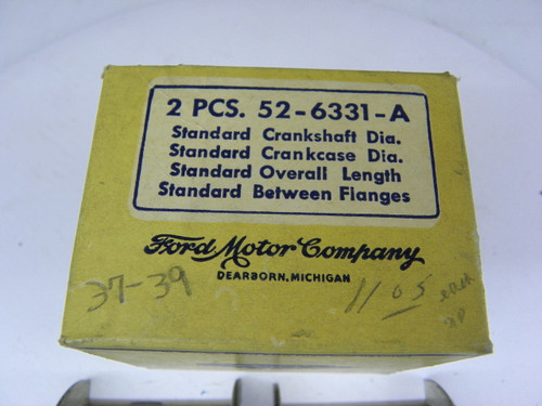 NOS Vintage Ford 52-6331-A Rear Main Thrust Bearing Pair for 1937-1939 Flathead V8-60 restoration. - Image 2