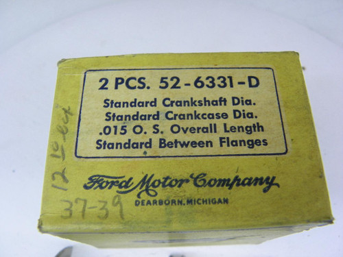 Ford 52-6331-D Rear Main Thrust Bearing Pair for Flathead V8-60 restoration. - Image 2